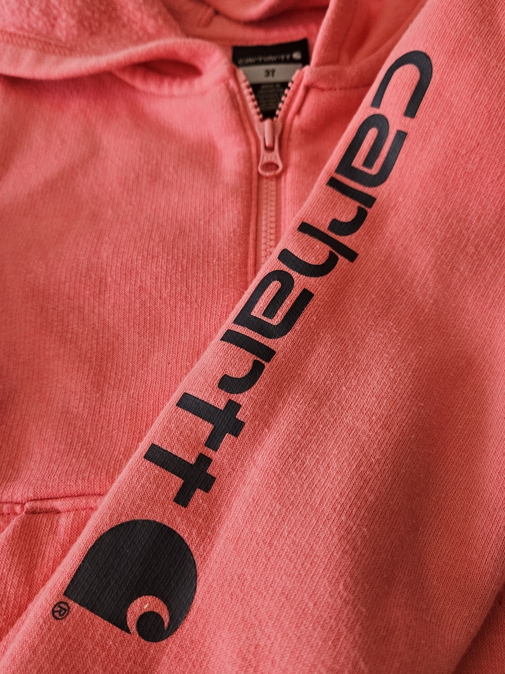 Carhartt Kids' Pink Zip Hoodie - Comfortable Cotton Blend